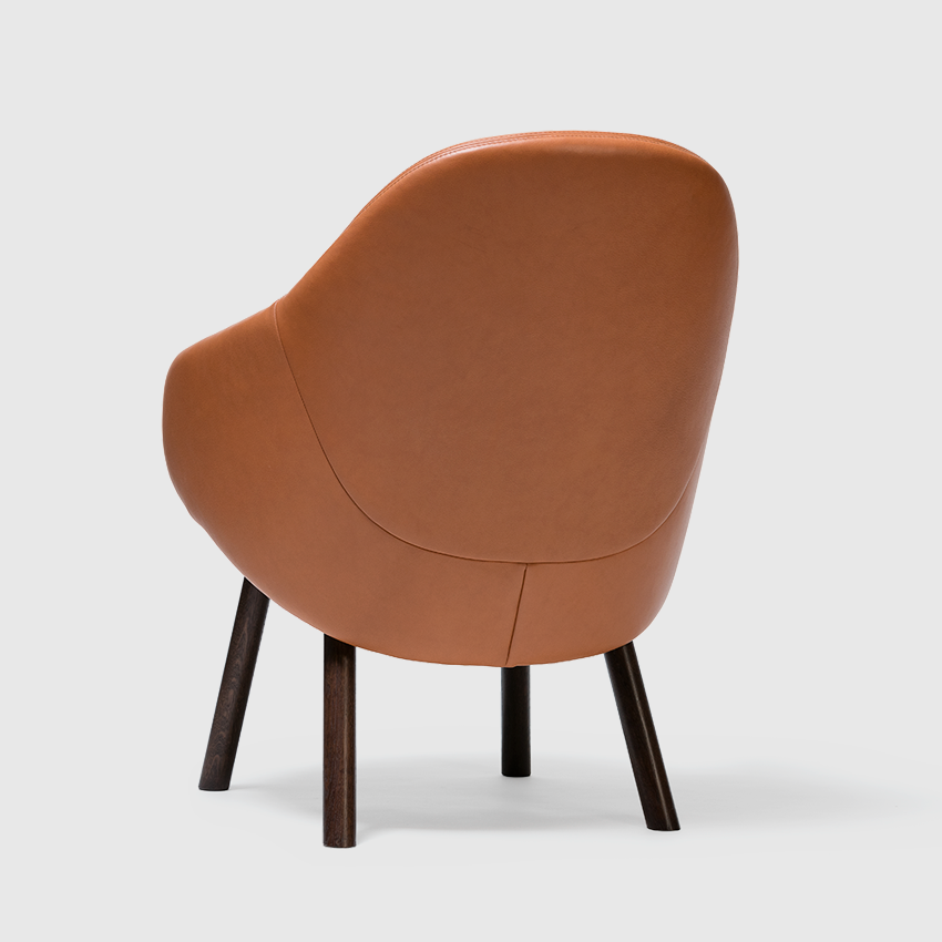 Albu Loungestol cognac farvet skind