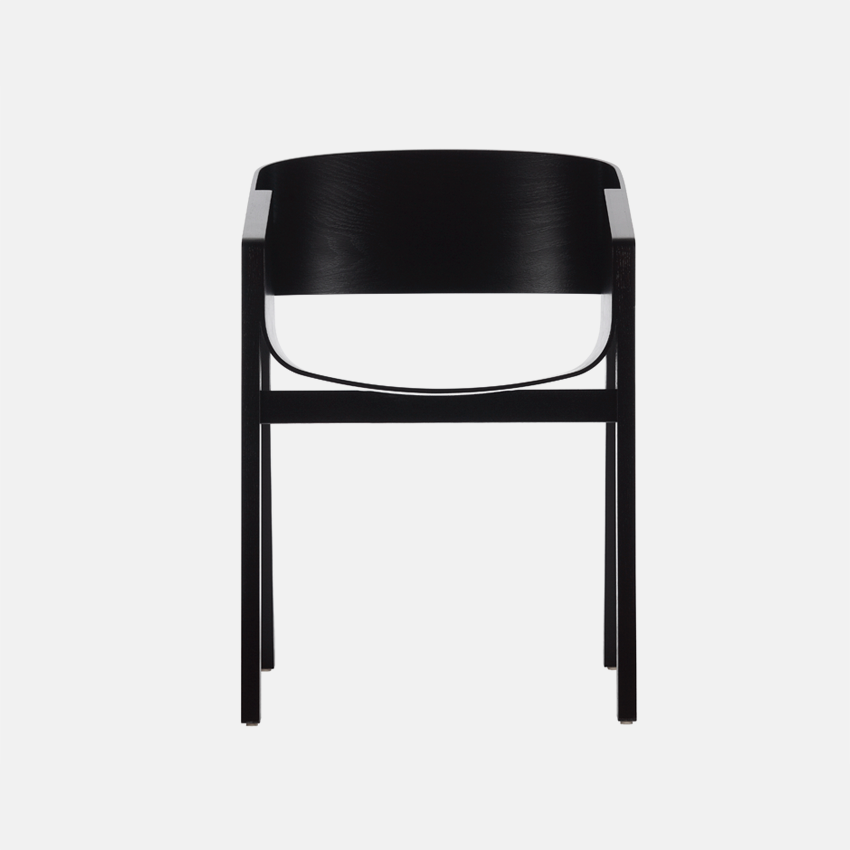 Sort merano designstol med armlæn