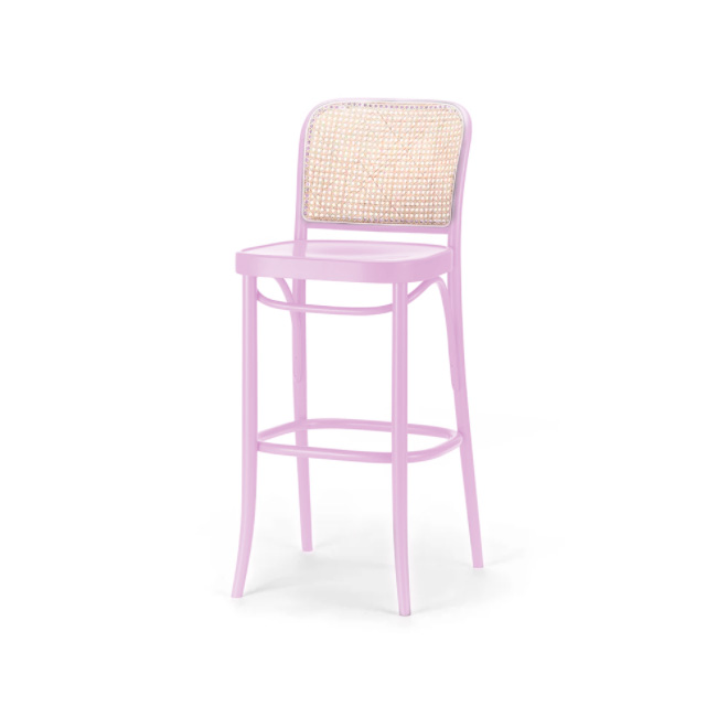 Rosa barstol med fransk flet