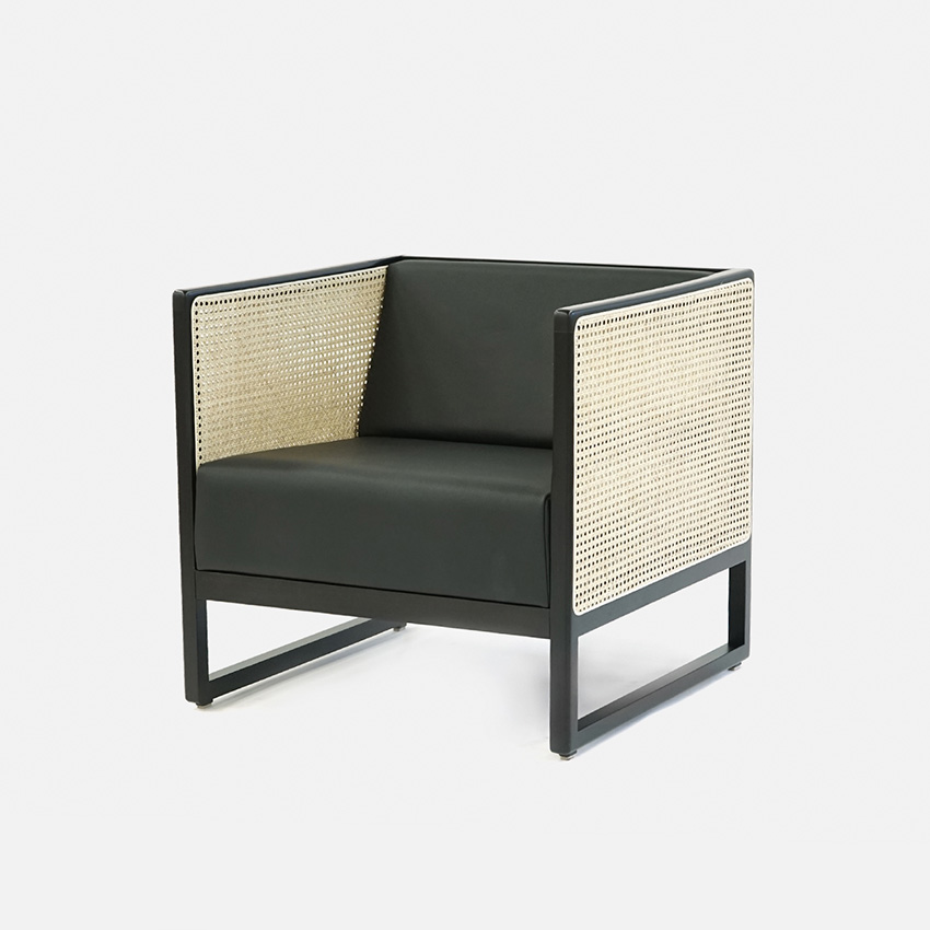 Casablanca sort loungestol med flet Sort Loungestol med flet